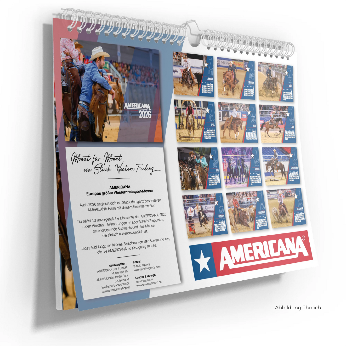 AMERICANA Wandkalender 2026 - DIN A3