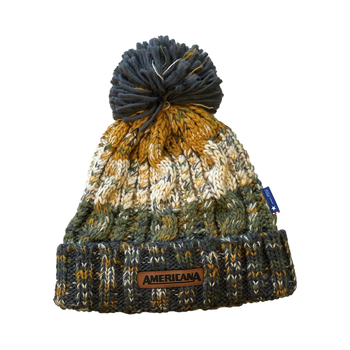 Pom Beanie - Earth Blue