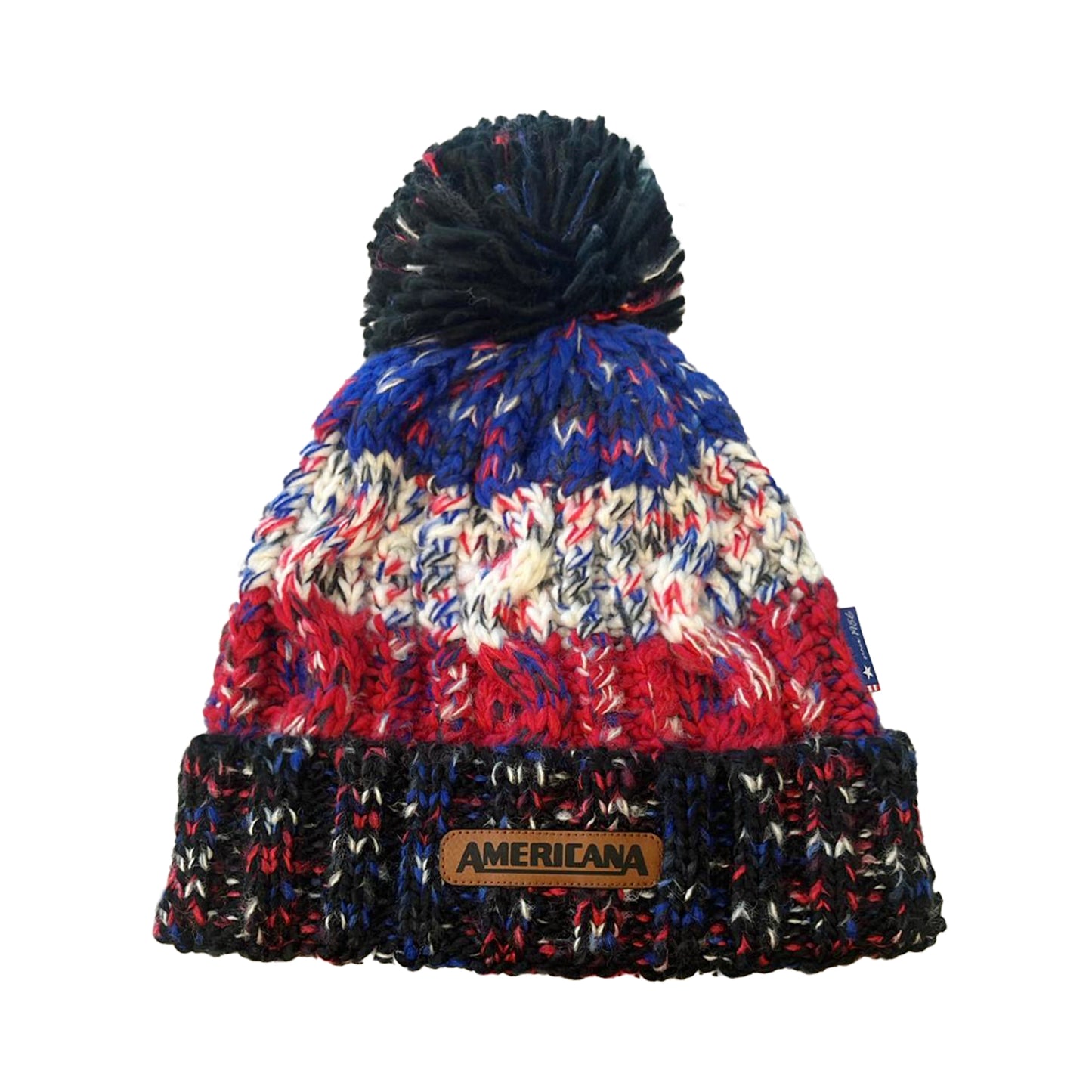 Pom Beanie - Red‘N‘Blue